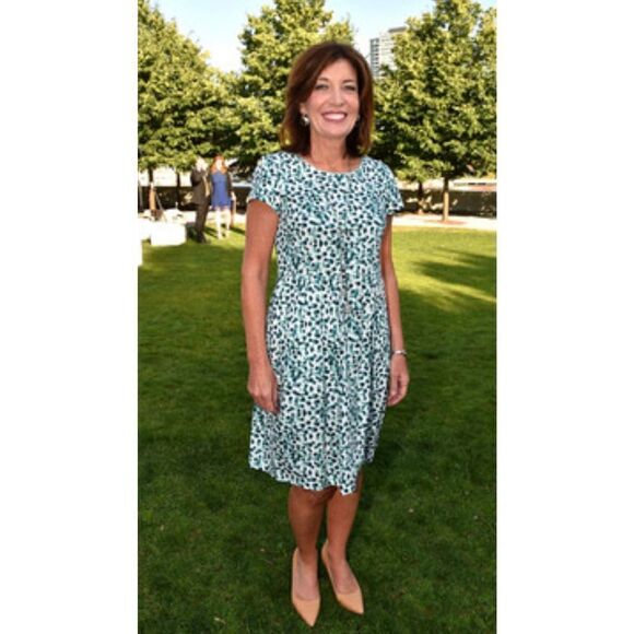 Lafayette 148 New York NWT Pocket Dress Agate Teal Designer Sz 10 - Picture 8 of 8